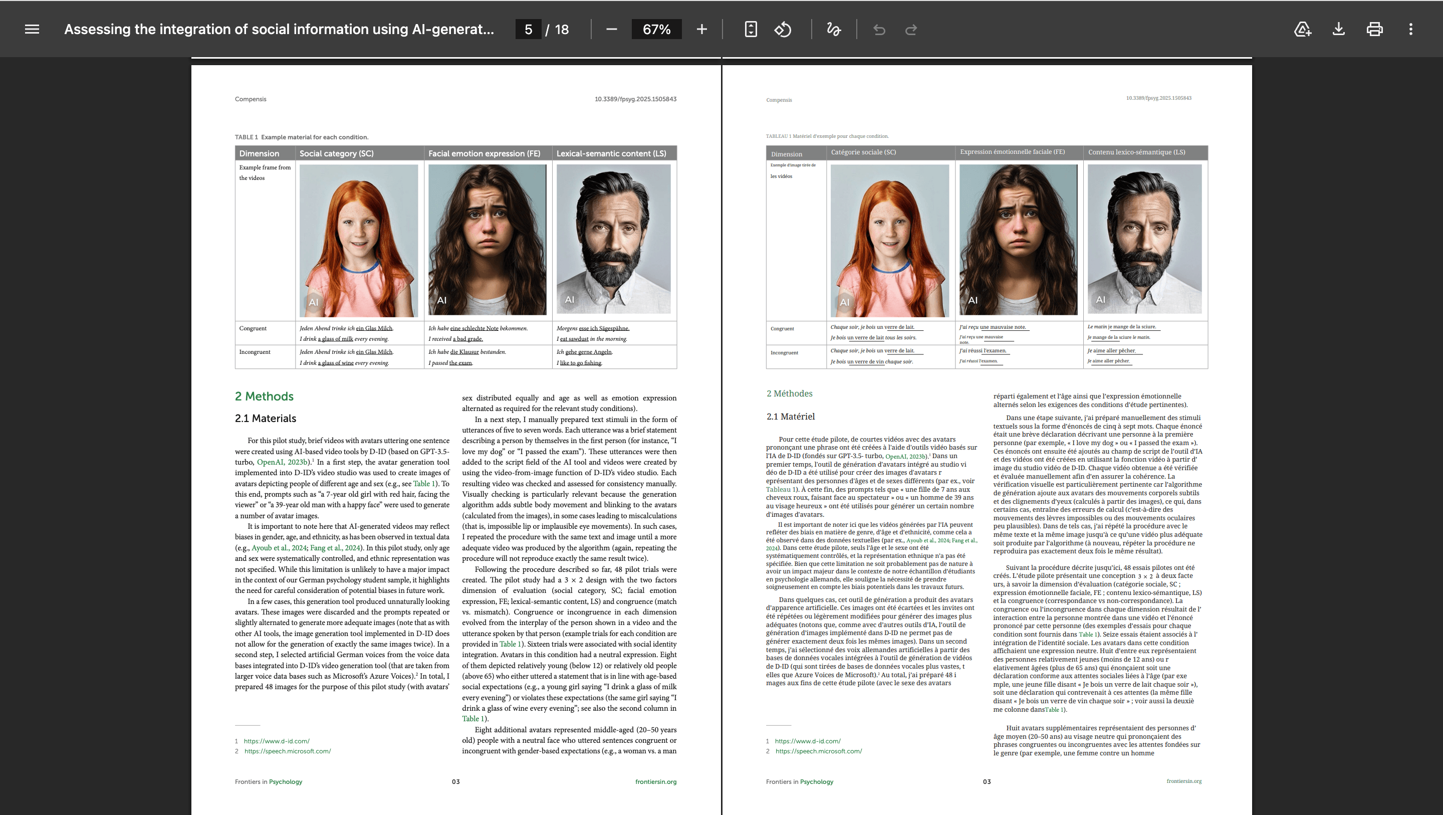 Tableau avec images et texte conservé dans une traduction PDF anglais français