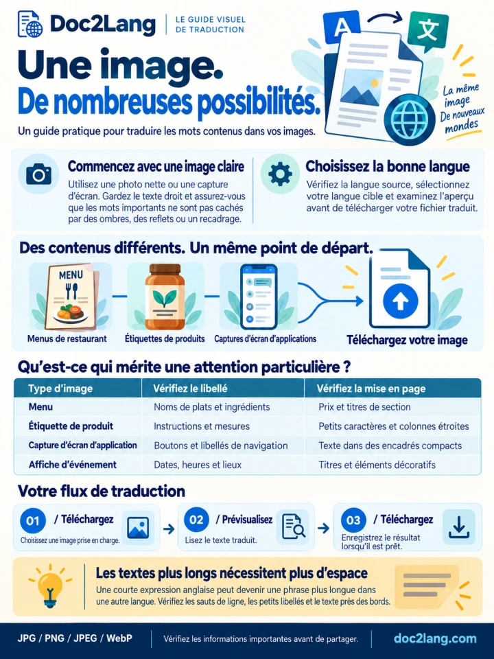 Affiche traduite de l’anglais vers le français avec le mode Pro de Doc2Lang
